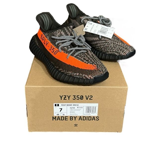 NIB Yeezy Boost 350 V2 “Carbon Beluga “ Sneakers - Picture 1 of 5